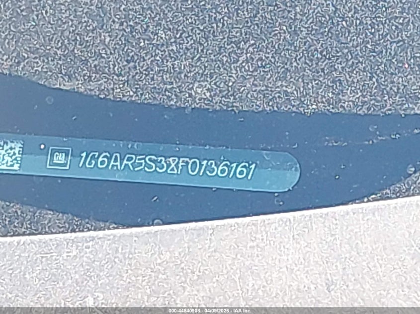 2015 Cadillac Cts Luxury VIN: 1G6AR5S38F0136161 Lot: 44840908