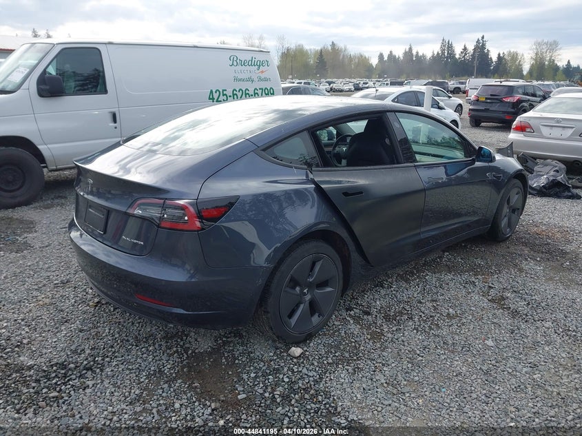 2022 Tesla Model 3 Long Range Dual Motor All-Wheel Drive grey Lot 111044841195 Vin 5YJ3E1EB4NF343546