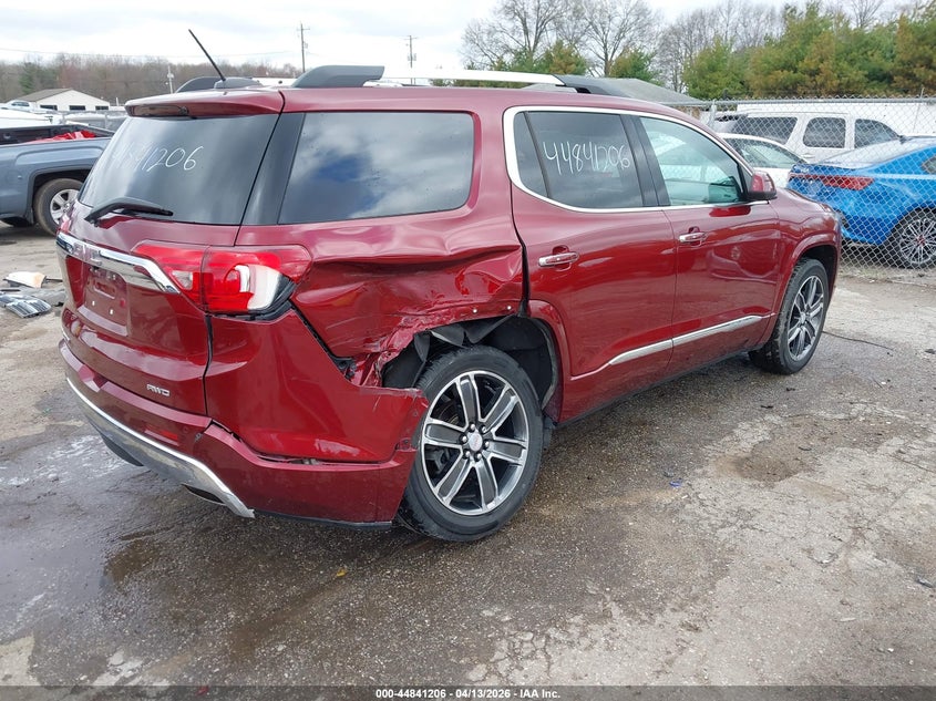 Vin: 1gkknxlsxjz116291, lot: 45338514, gmc acadia denali 20184