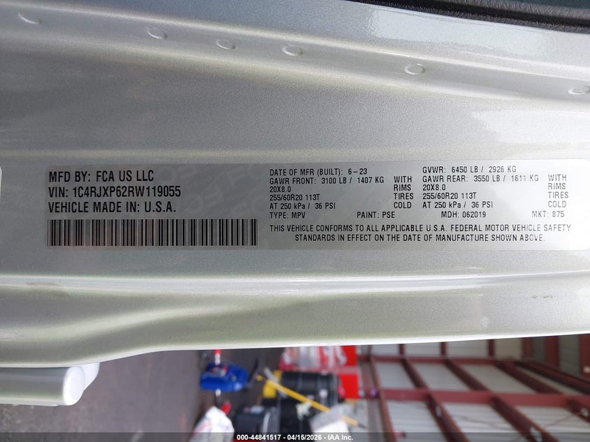 2024 Jeep Wrangler 4Xe Sahara 4Xe VIN: 1C4RJXP62RW119055 Lot: 44841517