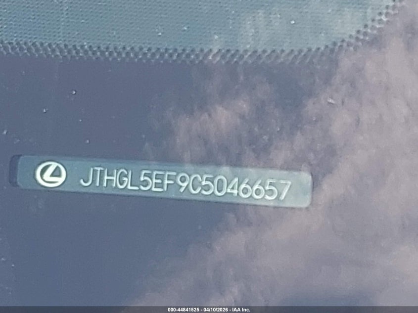 2012 Lexus Ls 460 L VIN: JTHGL5EF9C5046657 Lot: 44841525