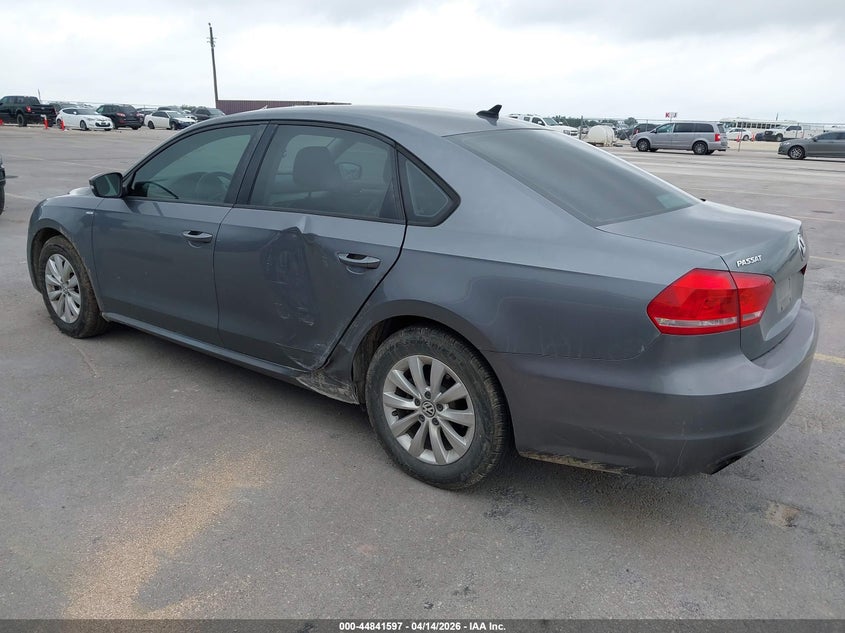 2014 Volkswagen Passat 1.8 1.8T Wolfsburg Edition grey Lot 111044841597 Vin 1VWAS7A36EC092931