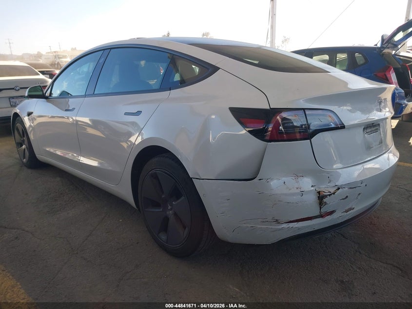 2021 Tesla Model 3 Standard Range Plus Rear-Wheel Drive white Lot 111044841671 Vin 5YJ3E1EA7MF939515
