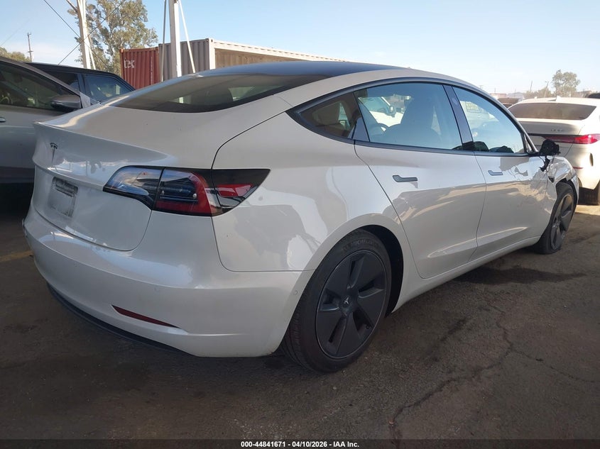 2021 Tesla Model 3 Standard Range Plus Rear-Wheel Drive white Lot 111044841671 Vin 5YJ3E1EA7MF939515