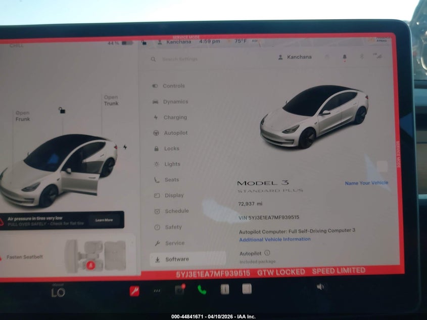 2021 Tesla Model 3 Standard Range Plus Rear-Wheel Drive white Lot 111044841671 Vin 5YJ3E1EA7MF939515