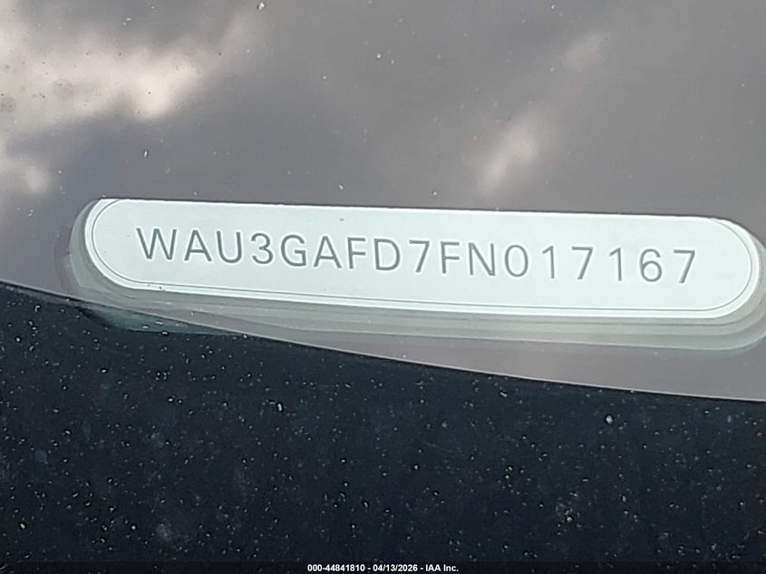 2015 Audi A8 L 3.0T VIN: WAU3GAFD7FN017167 Lot: 44841810