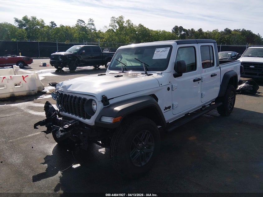 2025 Jeep Gladiator 3.6 Sport S White Lot 111044841927 Vin 1C6PJTAG0SL525349