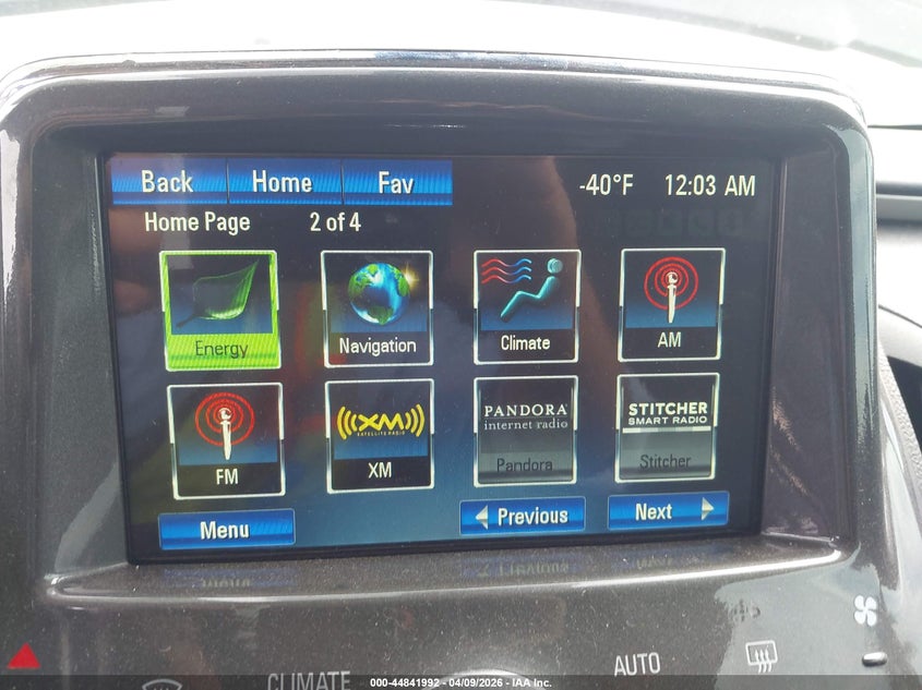 2013 Chevrolet Volt VIN: 1G1RH6E44DU112077 Lot: 44841992