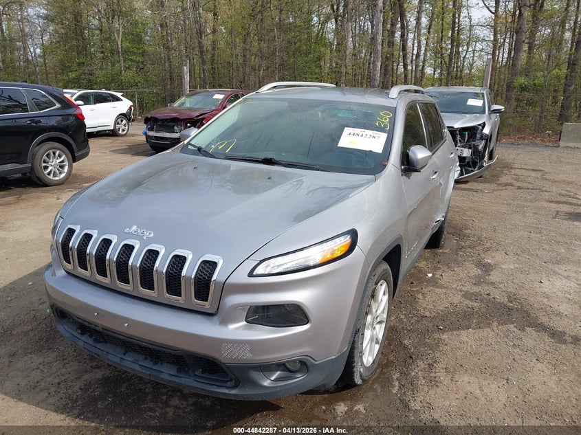2017 Jeep Cherokee 2.4 Latitude Fwd silver Lot 111044842287 Vin 1C4PJLCB4HW603584