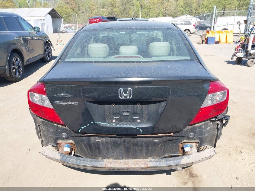 2012 Honda Civic 1.8 Lx black Lot 111044842303 Vin 2HGFB2F57CH588354