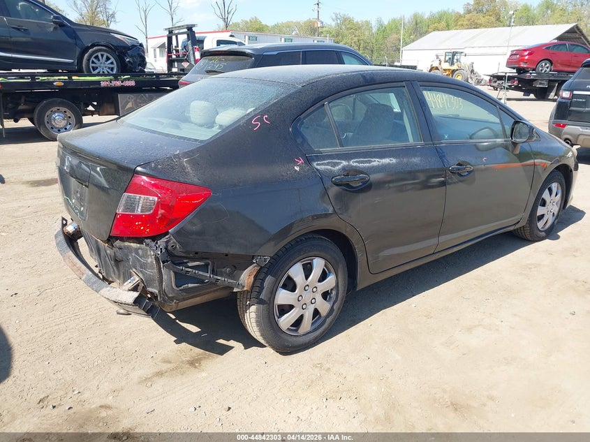 2012 Honda Civic 1.8 Lx black Lot 111044842303 Vin 2HGFB2F57CH588354