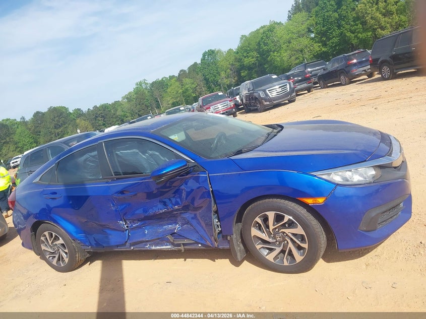 2017 Honda Civic 2.0 Ex blue Lot 111044842344 Vin 19XFC2F78HE061505