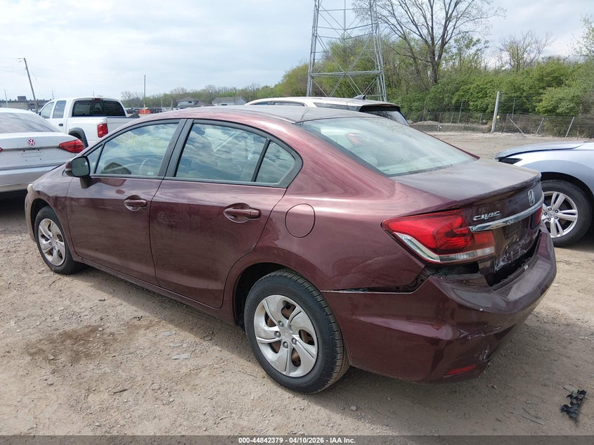 19XFB2F54DE049847 2013 Honda Civic 1.8 Lx red