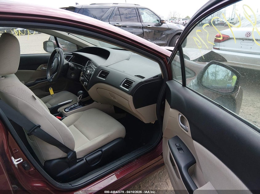 19XFB2F54DE049847 2013 Honda Civic 1.8 Lx red
