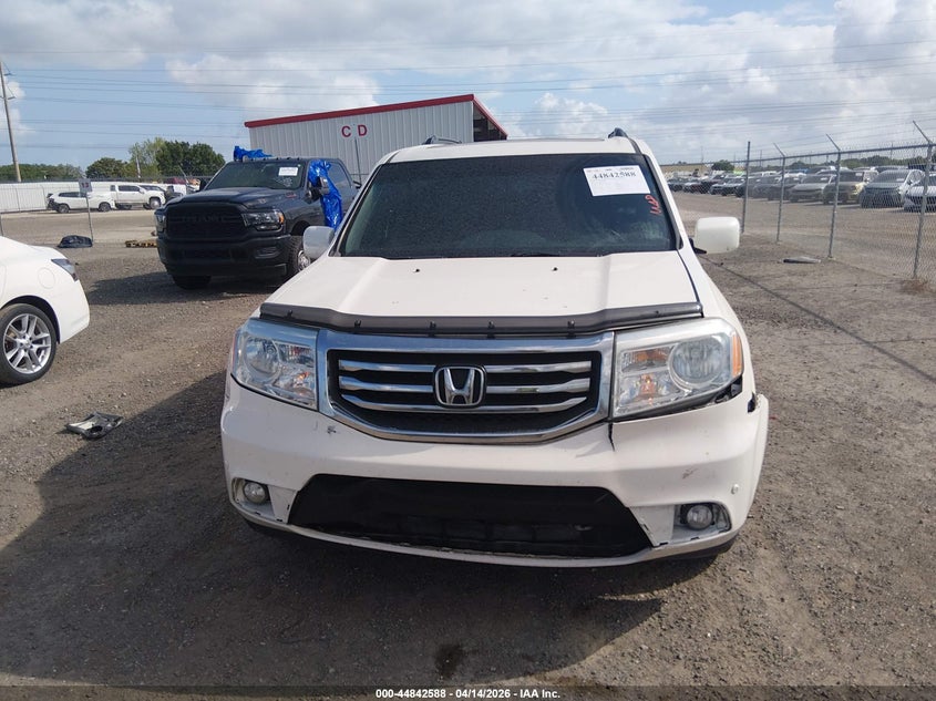 2013 Honda Pilot 3.5 Touring White Lot 111044842588 Vin 5FNYF4H93DB031603