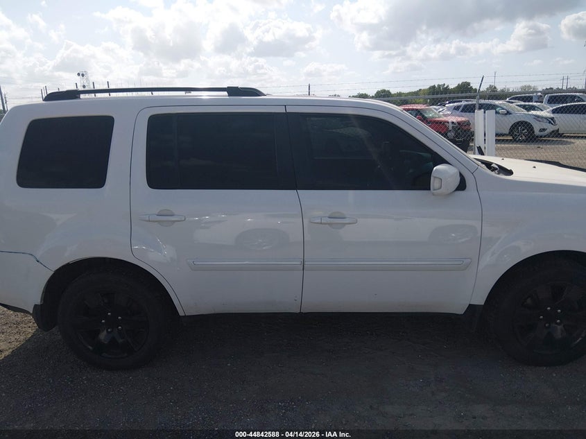 2013 Honda Pilot 3.5 Touring White Lot 111044842588 Vin 5FNYF4H93DB031603