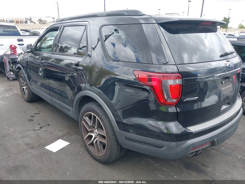 2019 Ford Explorer 3.5 Sport black Lot 111044842841 Vin 1FM5K8GT1KGA89923