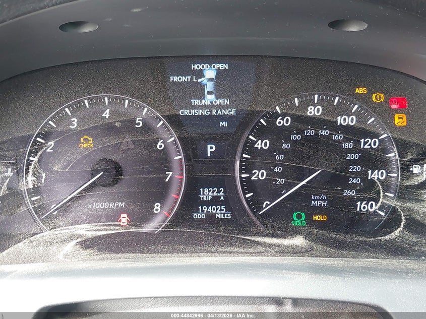 2010 Lexus Ls 460 VIN: JTHBL5EFXA5099567 Lot: 44842996