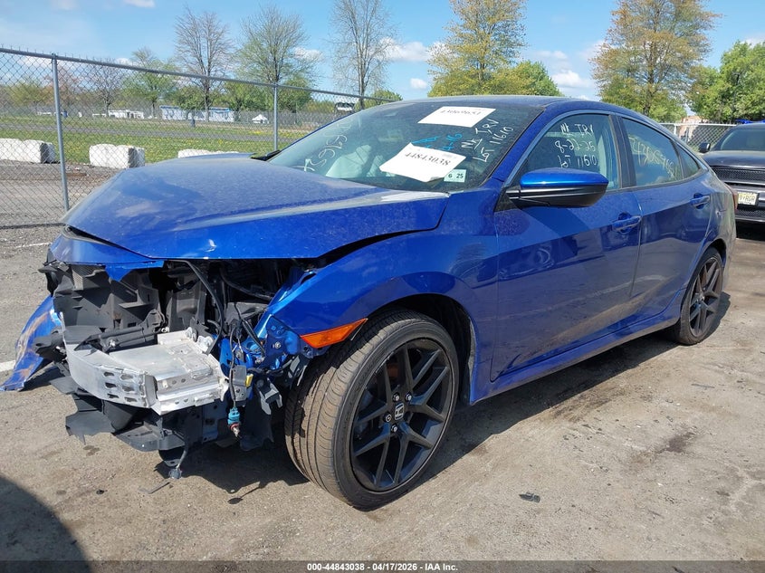 2020 Honda Civic 2.0 Lx blue Lot 111044843038 Vin 2HGFC2F65LH555357