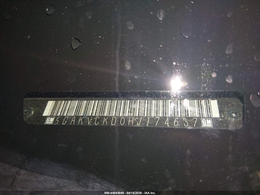 2017 Buick Enclave Premium VIN: 5GAKVCKD0HJ174637 Lot: 44843049