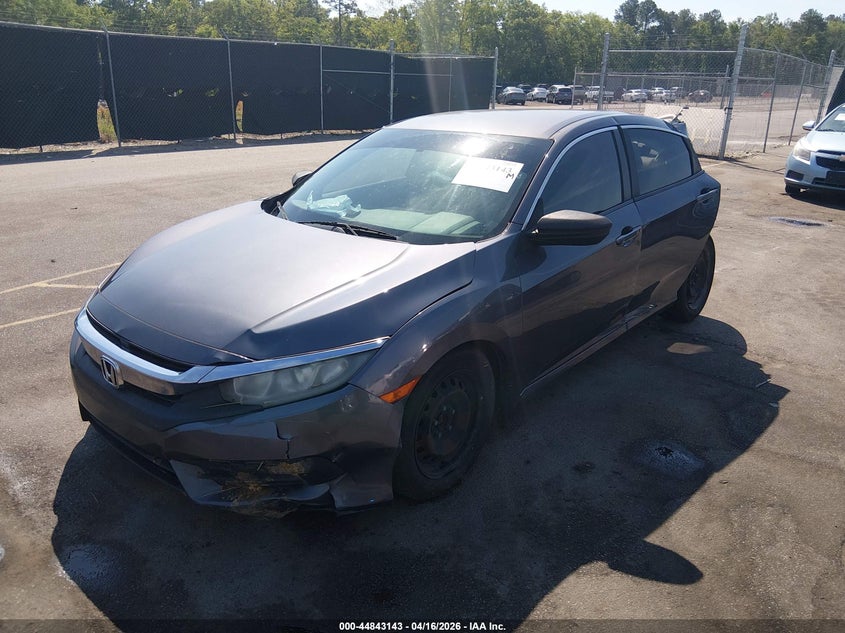 2017 Honda Civic 2.0 Lx grey Lot 111044843143 Vin 2HGFC2F55HH555101