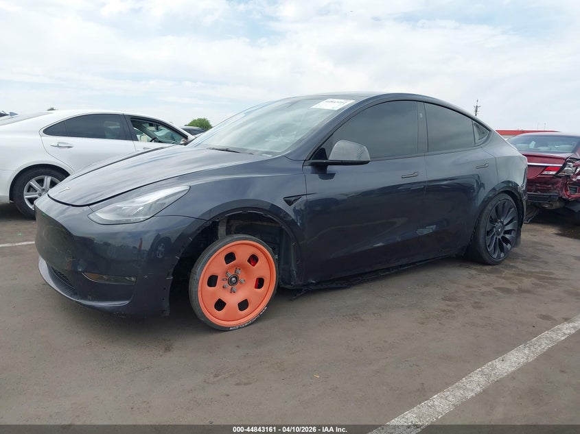 2024 Tesla Model y Performance Dual Motor All-Wheel Drive grey Lot 111044843161 Vin 7SAYGDEF8RA286584