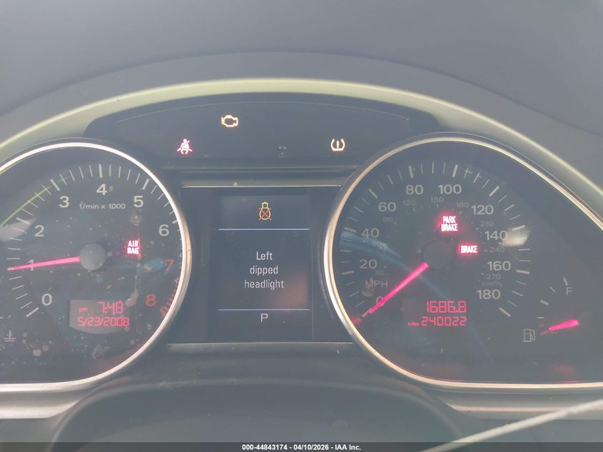 2009 Audi Q7 3.6 Premium VIN: WA1EY94L09D011250 Lot: 44843174