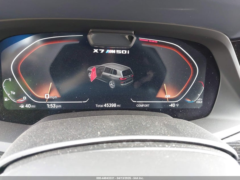2022 BMW X7 M50I VIN: 5UXCX6C0XN9M99530 Lot: 44843331