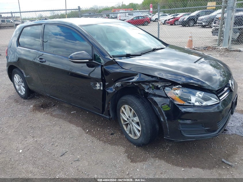 2016 Volkswagen Golf Tsi S 2-Door VIN: 3VW917AU8GM001626 Lot: 44843504