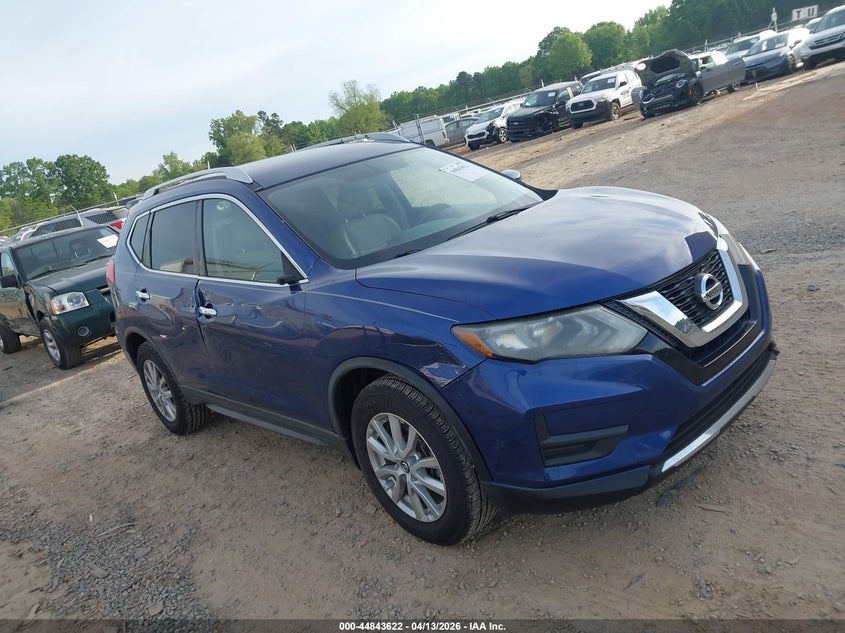 2017 Nissan Rogue 2.5 Sv blue Lot 111044843622 Vin KNMAT2MV2HP560490