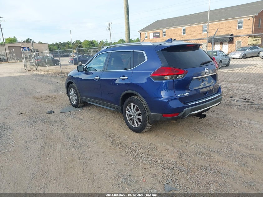 2017 Nissan Rogue 2.5 Sv blue Lot 111044843622 Vin KNMAT2MV2HP560490