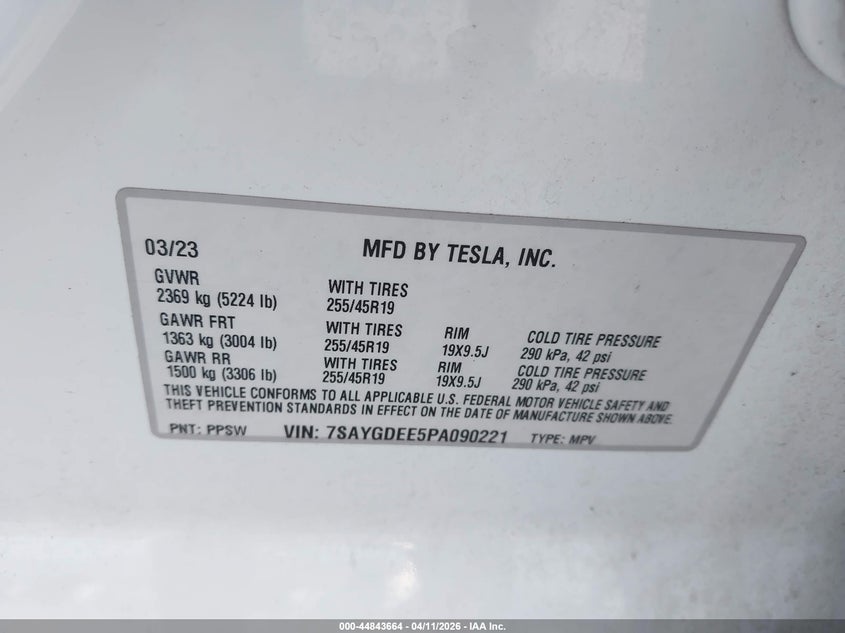 2023 TESLA MODEL Y SPORT UTILITY VEHICLE ELECTRIC