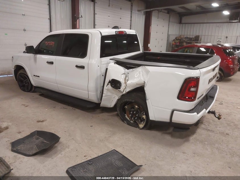 2025 Ram 1500 3.0 Big Horn 4x4 5'7 Box White Lot 111044843729 Vin 1C6SRFFP9SN731576