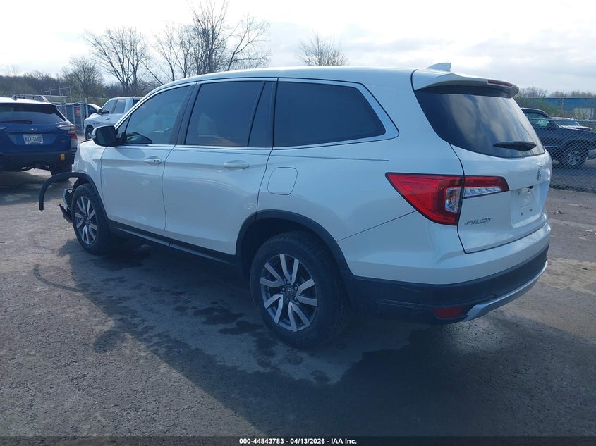 2019 Honda Pilot 3.5 Ex-L White Lot 111044843783 Vin 5FNYF5H5XKB032666