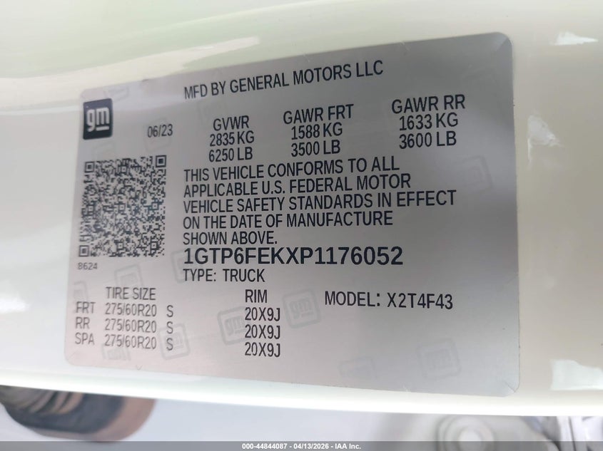 2023 GMC Canyon 4Wd Short Box Denali VIN: 1GTP6FEKXP1176052 Lot: 44844087