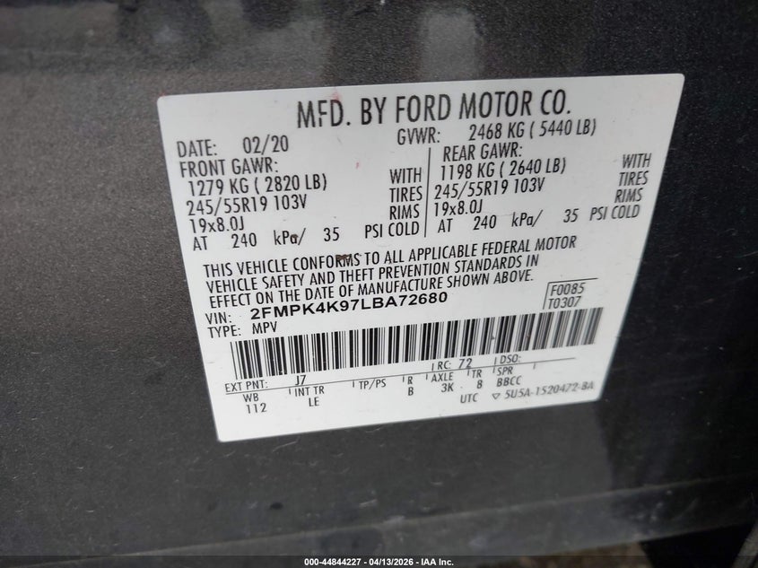 2020 FORD EDGE TITANIUM · Фото 9
