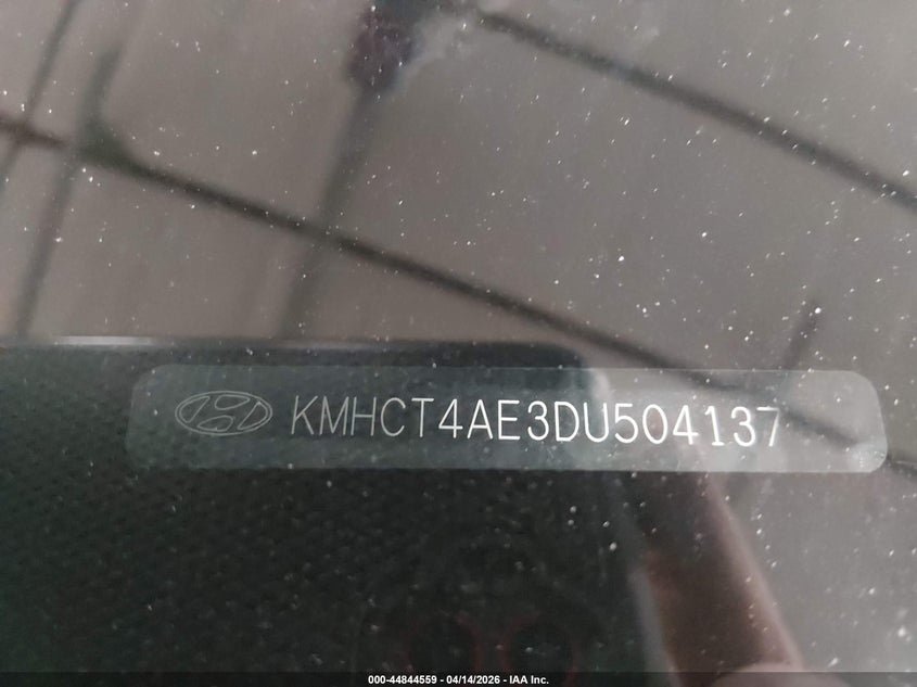 2013 Hyundai Accent Gls VIN: KMHCT4AE3DU504137 Lot: 44844559