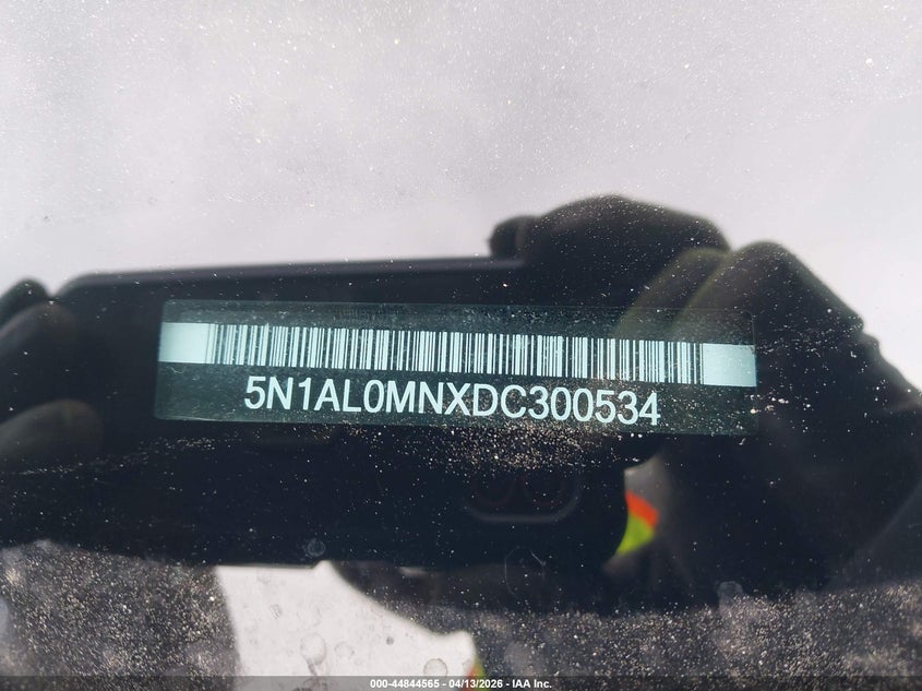 2013 Infiniti Jx35 VIN: 5N1AL0MNXDC300534 Lot: 44844565