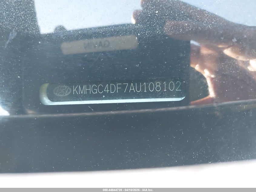 2010 Hyundai Genesis 4.6 VIN: KMHGC4DF7AU108102 Lot: 44844739