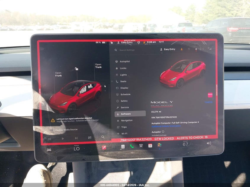 2024 Tesla Model y Performance Dual Motor All-Wheel Drive red Lot 111044844905 Vin 7SAYGDEF1RA321420