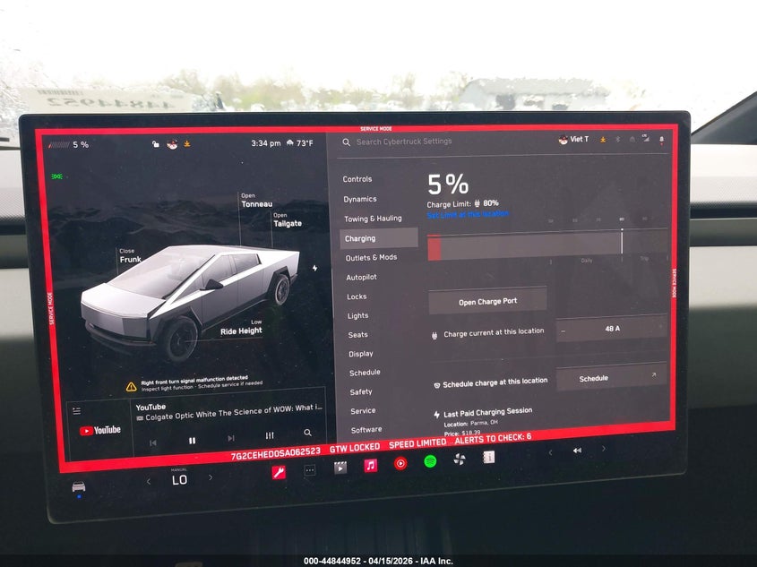 2025 Tesla Cybertruck All-Wheel Drive VIN: 7G2CEHED0SA062523 Lot: 44844952