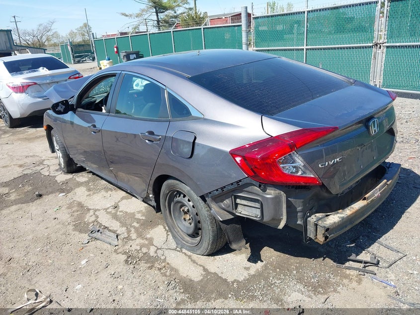 2017 Honda Civic 2.0 Lx grey Lot 111044845105 Vin 19XFC2F51HE204812