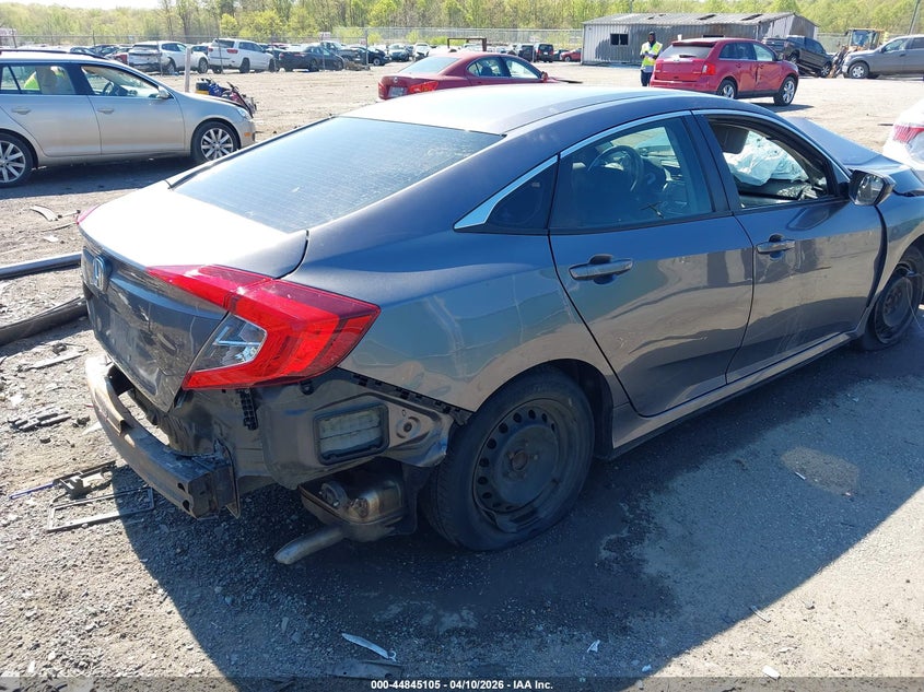 2017 Honda Civic 2.0 Lx grey Lot 111044845105 Vin 19XFC2F51HE204812