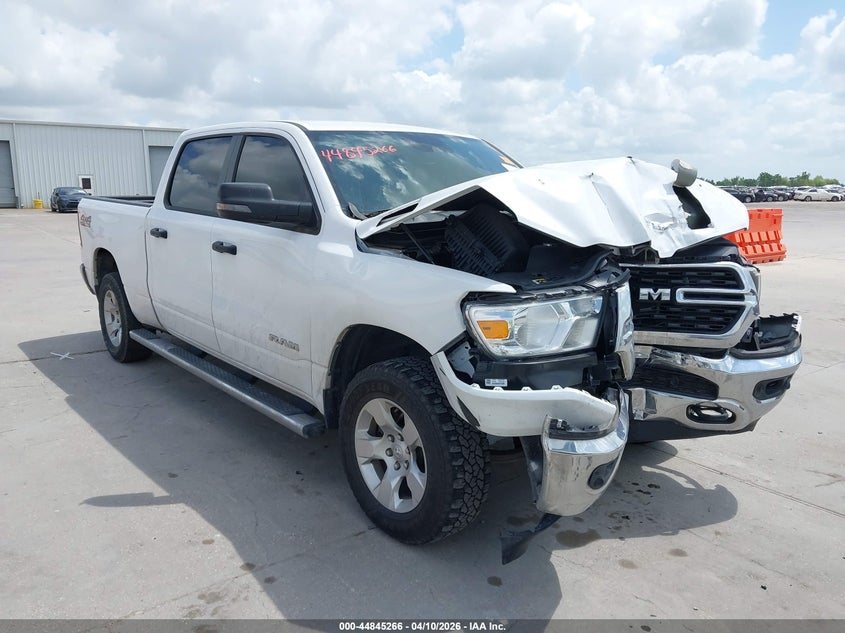 2023 Ram 1500 5.7 Ram Big Horn 4X4 6'4 Box white Lot 111044845266 Vin 1C6SRFMT8PN518884