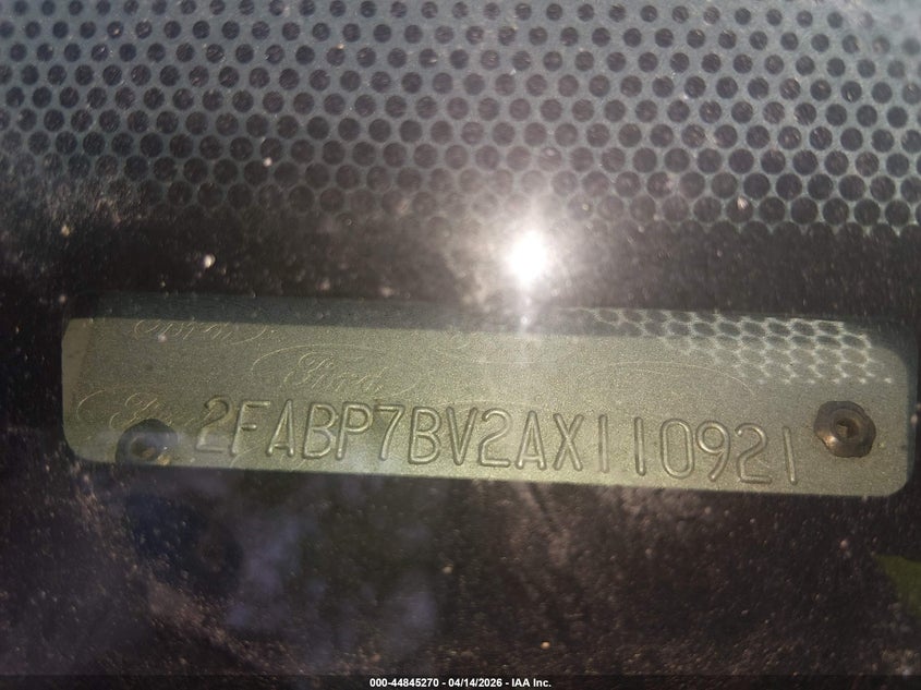 2010 Ford Crown Victoria Police/Police Interceptor VIN: 2FABP7BV2AX110921 Lot: 44845270