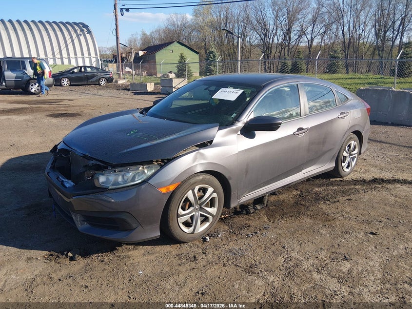 2017 Honda Civic 2.0 Lx grey Lot 111044845348 Vin 2HGFC2F59HH567610