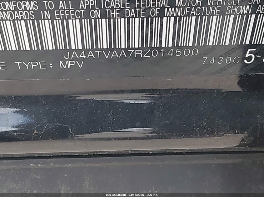 2024 Mitsubishi Eclipse Cross Black Edition S-Awc/Le/Ralliart S-Awc/Se VIN: JA4ATVAA7RZ014500 Lot: 44845608