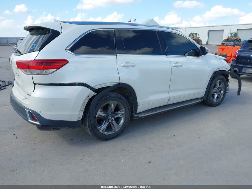 Vin: 5tdyzrfh2hs218279, lot: 45343000, toyota highlander limited platinum 20174