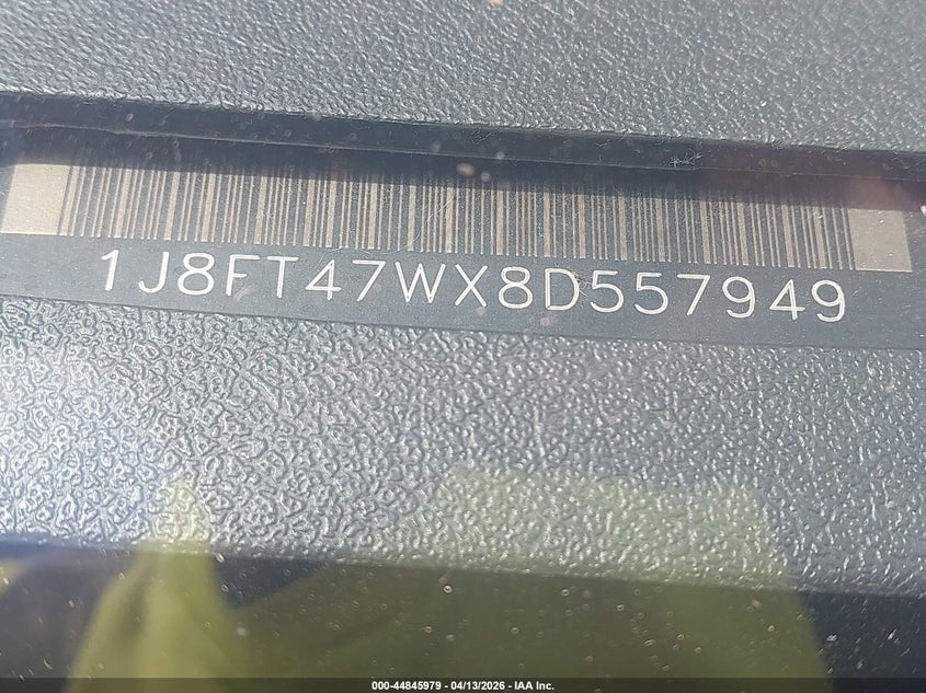 2008 Jeep Compass Sport VIN: 1J8FT47WX8D557949 Lot: 44845979