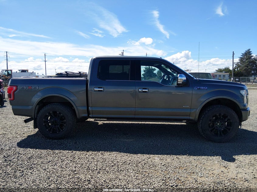 2017 Ford F-150 3.5 Platinum grey Lot 111044846098 Vin 1FTEW1EGXHFA47433